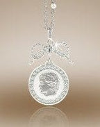 Round Shaped Framed Pendant with Diamonds