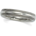14K White Gold Approx. 0.16 Inch Double Milgrain Wedding Band