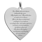 "Lord's Prayer" Heart Script Pendant