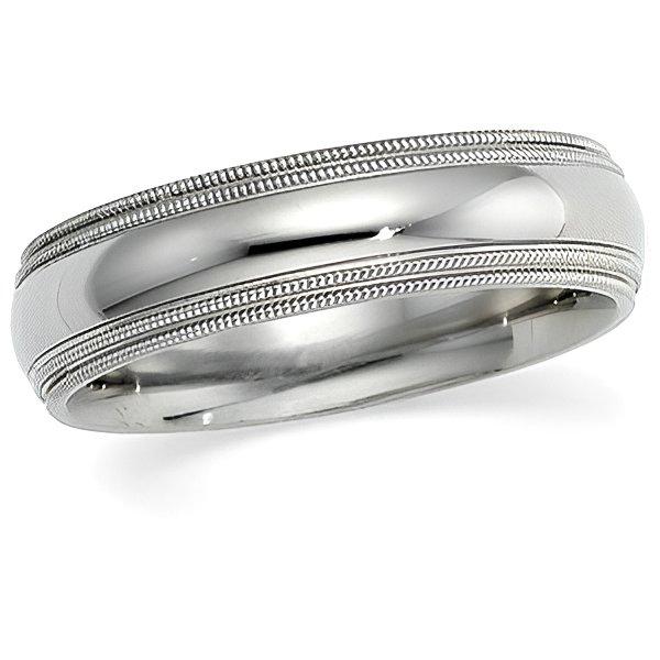 Comfort Fit Double Milgrain Band