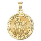 Saint Elizabeth Of The Visitation Religious Round Medal