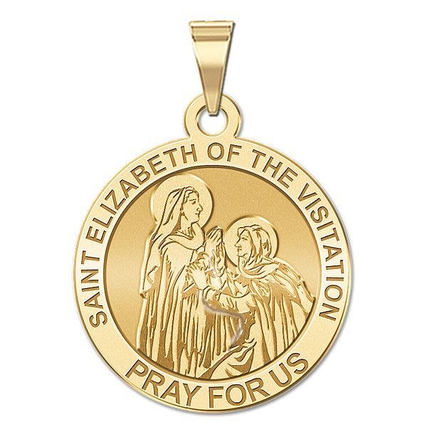 Saint Elizabeth Of The Visitation Religious Round Medal
