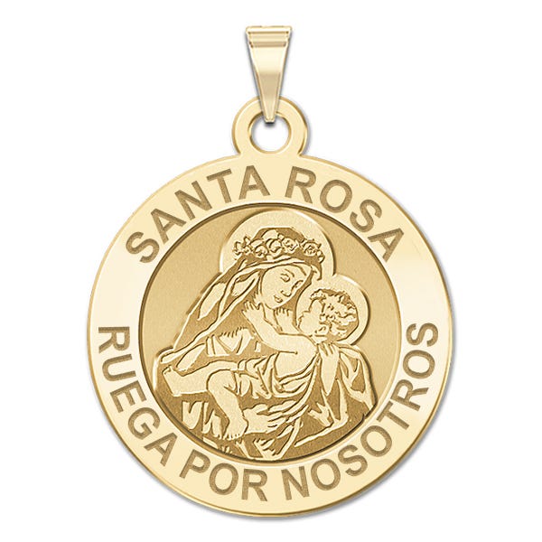 Santa Rosa Round Religious Medal