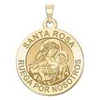 Santa Rosa Round Religious Medal