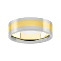14K Two-Tone Approx. 0.24 Inch Domed Satin Finish Wedding Band