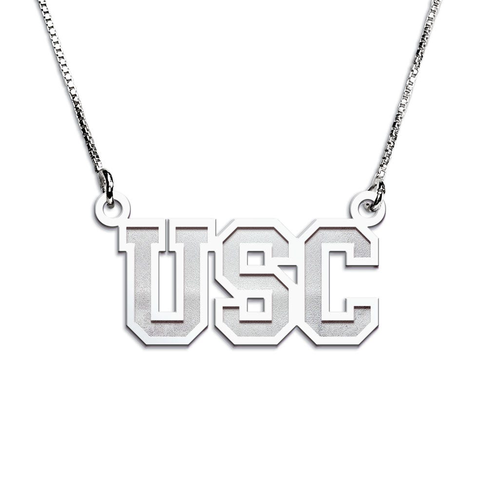 Usc Block Necklace