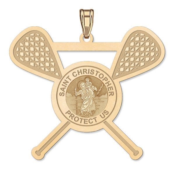 Saint Christopher Lacrosse Pendant