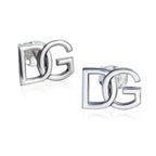Pair of Intertwined Interlocking Initial Earrings