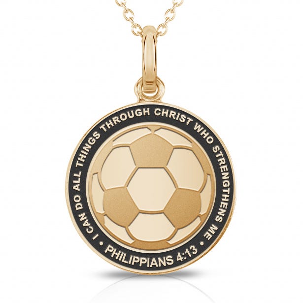 " Through Christ Who Strengthens Me" Soccer Charm or Pendant