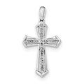 Diamond Flared Ends Cross Pendant