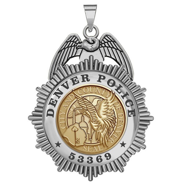 Personalized Denver Police Badge with Your Rank and Number