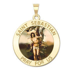 Saint Sebastian Religious Medal "Color