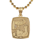 Satin And Polished Baptism Pendant