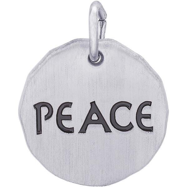 Peace Charm Tag Engravable