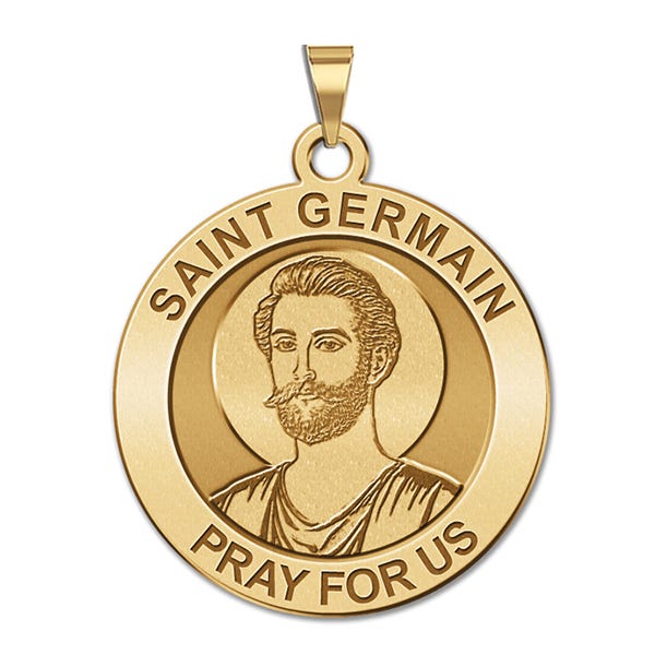 Saint Germain Round Religious Medal