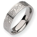 Titanium Celtic Knot Approx. 0.24 Inch Satin and Polished Wedding Band