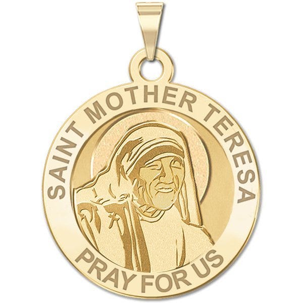 Saint Mother Teresa Religious Medal in Laser