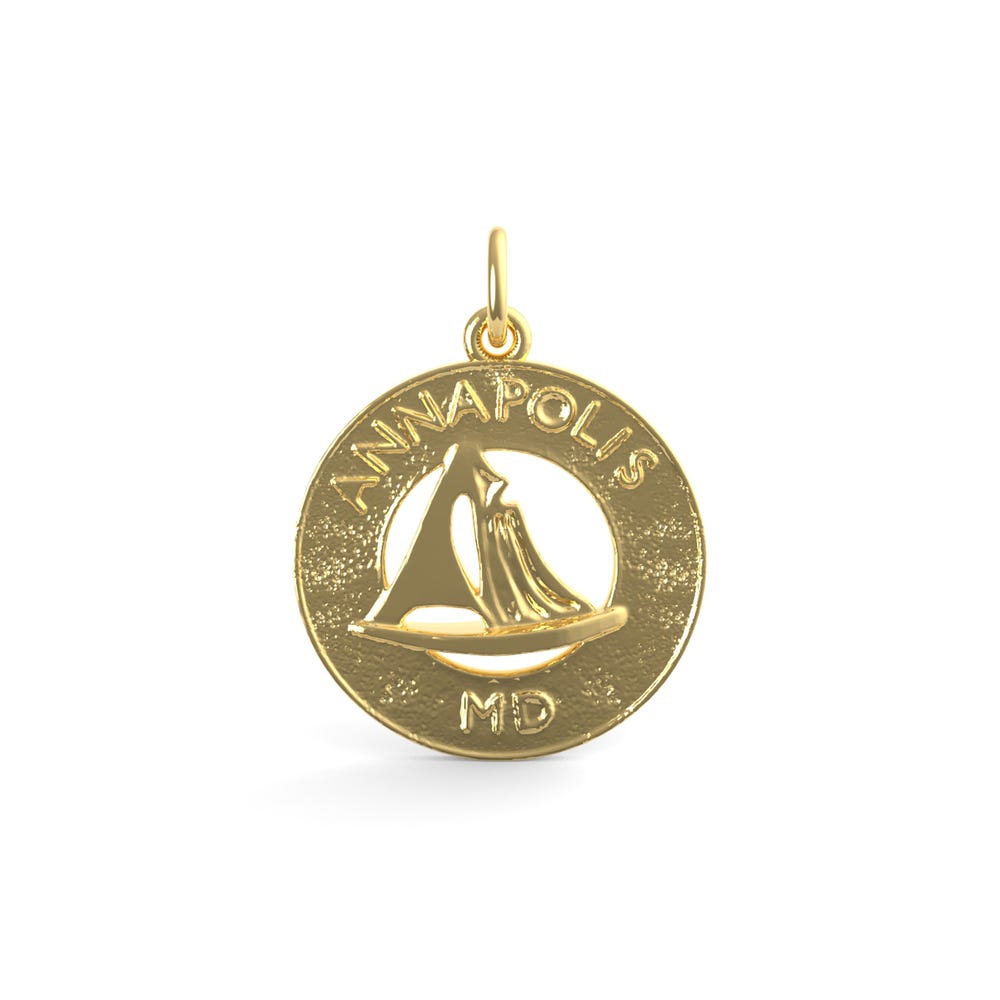 Annapolis Md Sailboat Ring Charm(Style 5159)