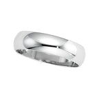 Platinum Approx. 0.31 Inch Half-Round Featherweight Band