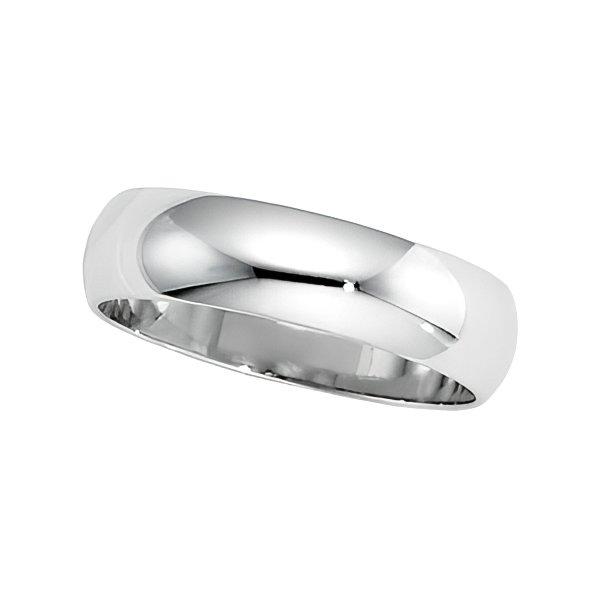 Platinum Approx. 0.31 Inch Half-Round Featherweight Band