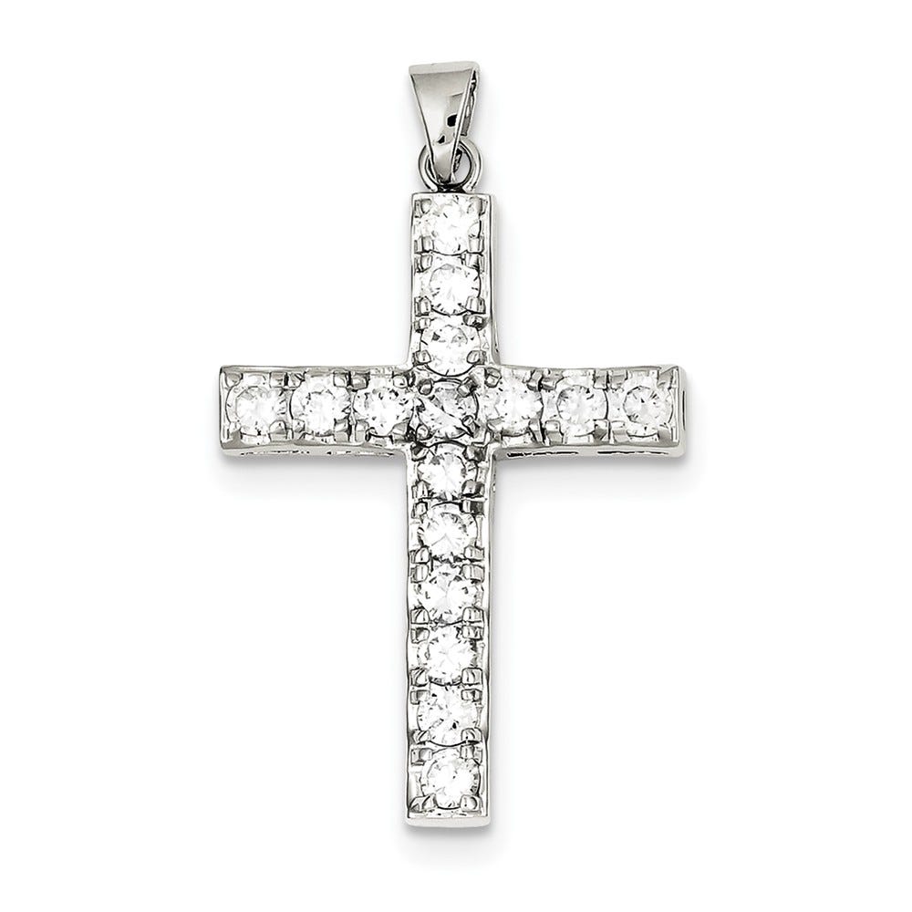 Cubic Zirconia Latin Cross Pendant