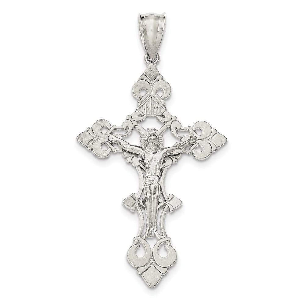 Polished Large Inri Crucifix Pendant