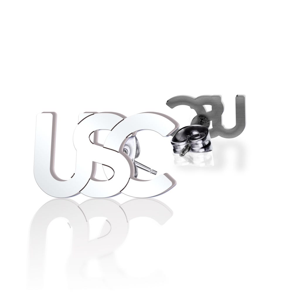 Pair of Usc Intertwined Earrings