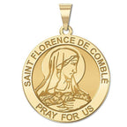Saint Florence De Comble Round Religious Medal