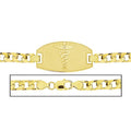 Solid 14K Yellow Gold Children's Curb Link Medical ID Bracelet