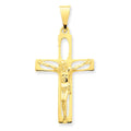 14K Polished Crucifix Pendant