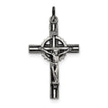 Antiqued, Textured And Polished Inri Crucifix Pendant