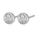 Pair Of Saint Agatha Stud Earrings
