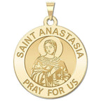 Saint Anastasia Round Religious Medal - Round