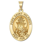 Pope Saint Hilarius Oval Religious Medal