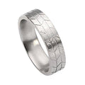 Titanium Tread Design Approx. 0.24 Inch Satin Flat Wedding Band