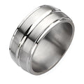 Titanium Grooved Approx. 0.39 Inch Polished Wedding Band