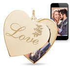Love Heart Swivel Photo Pendant