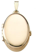 Solid 14K Yellow Gold Oval Four Photo Locket