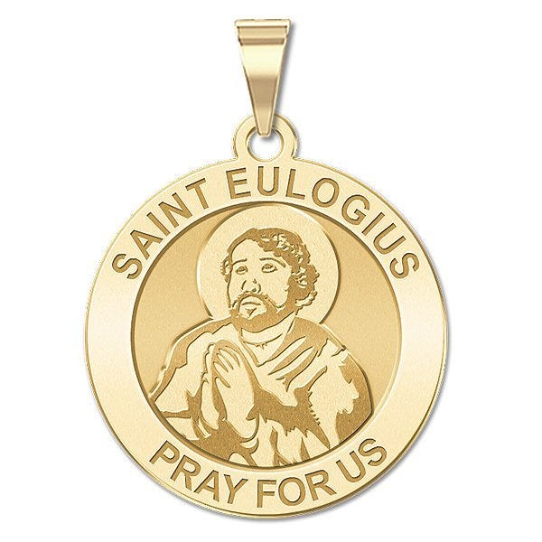 Saint Eulogius of Cordoba Round Religious Medal