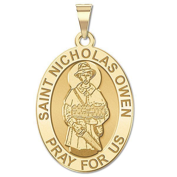 Saint Nicholas Owen Oval Religious Medal