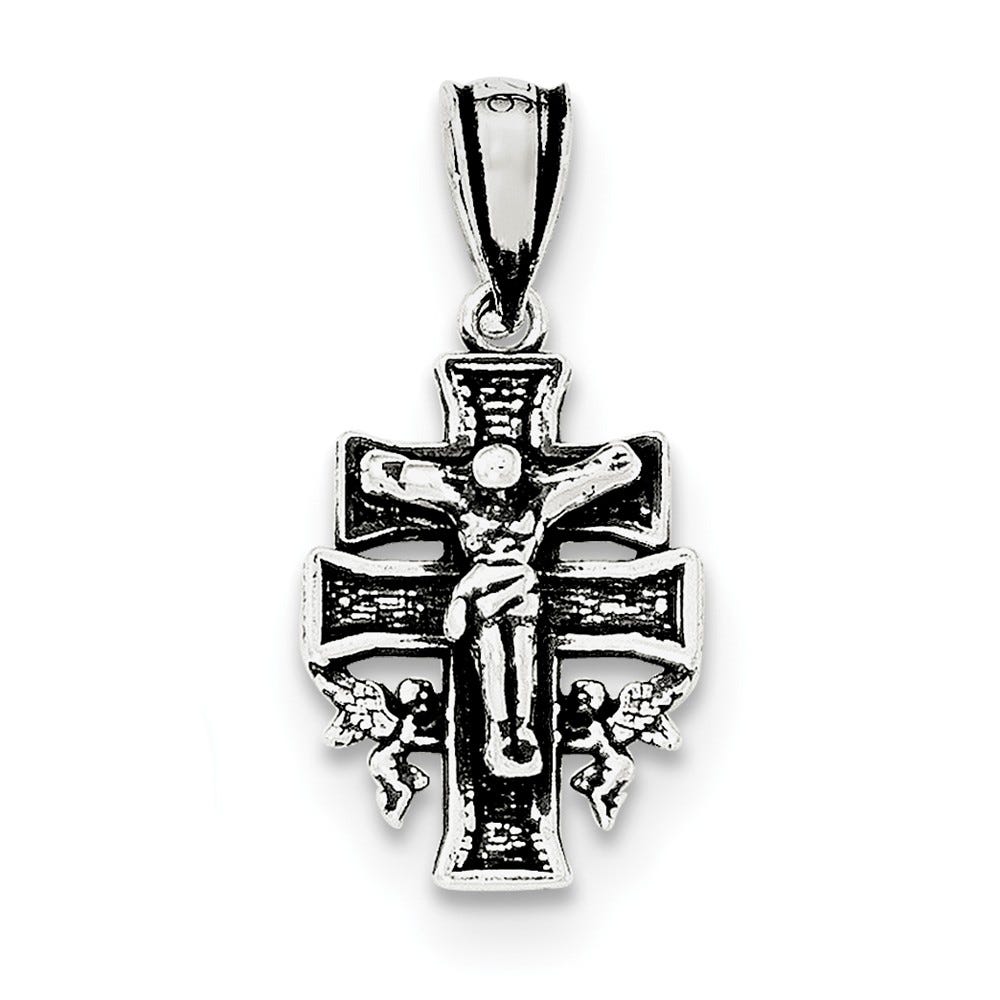 Antiqued Mini Inri Crucifix Pendant