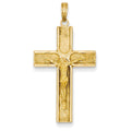 14K Satin Finish Crucifix Pendant