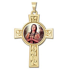 Saint Kateri Tekakwitha Cross Religious Medal "Color