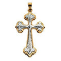 Two Tone Hollow Cross Pendant