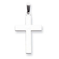 14K White Gold Polished Cross Pendant