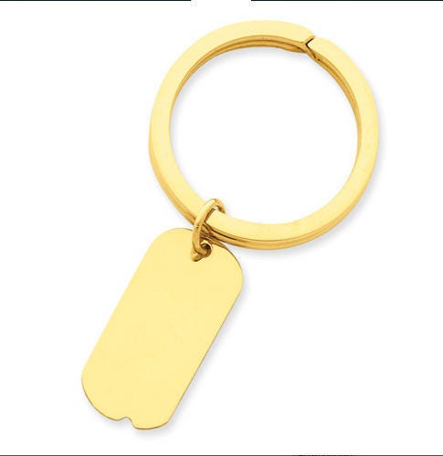 Engravable Dog Tag Key Chain