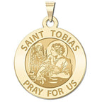 Saint Tobias Round Religious Medal