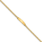 Custom Engraved 14K Gold Children's Anchor Link ID Bracelet