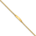 Custom Engraved 14K Gold Children's Anchor Link ID Bracelet