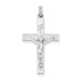 14K White Gold Inri Crucifix Charm